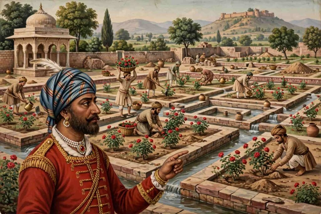 hyder ali building lalbagh botanical garden in 1760 mughal style