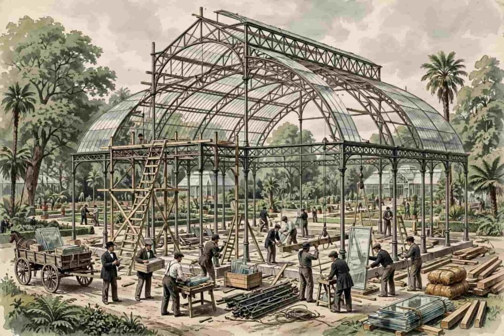 lalbagh glass house construction in 1889 by john cameron history