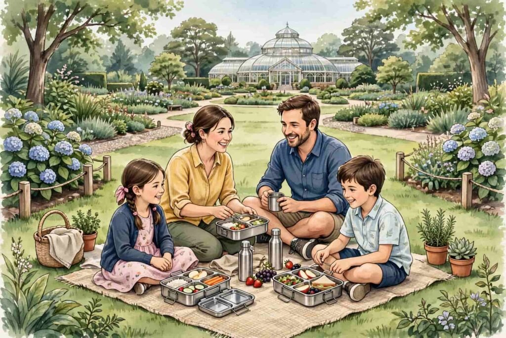 family following lalbagh botanical garden rules picnic lawn area
