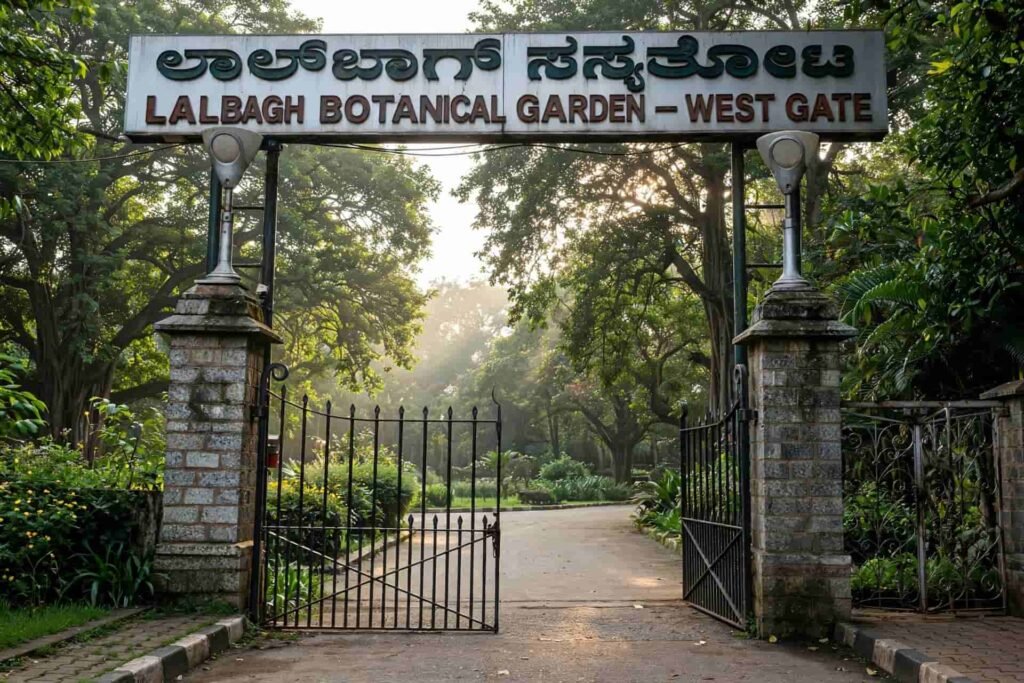 Lalbagh Botanical Garden West Gate nearest to metro