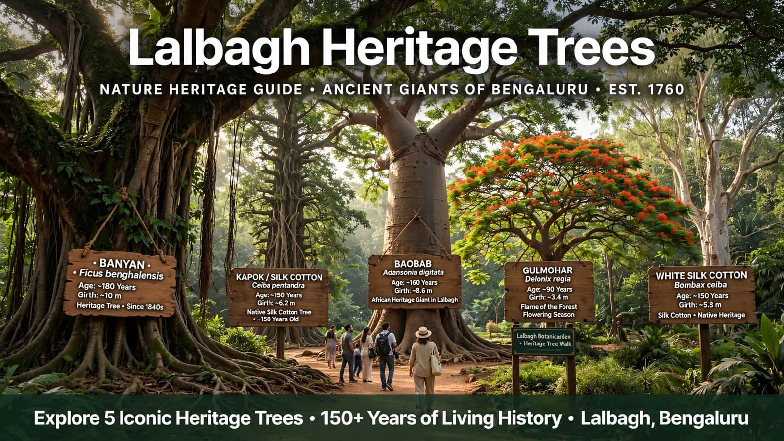 heritage trees at Lalbagh